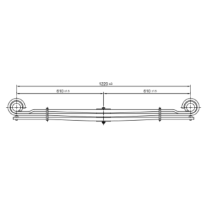 دست فنر پارابولیک چرخ عقب Land Rover/IVECO Massif