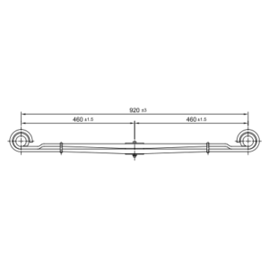 دست فنر پارابولیک چرخ جلو Land Rover/IVECO Massif